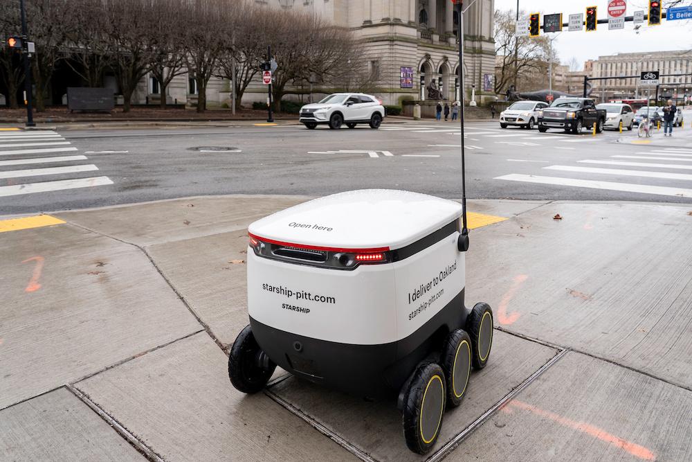 Retail Delivery Robots by Starship Technologies delivers groceries and food orders to consumers