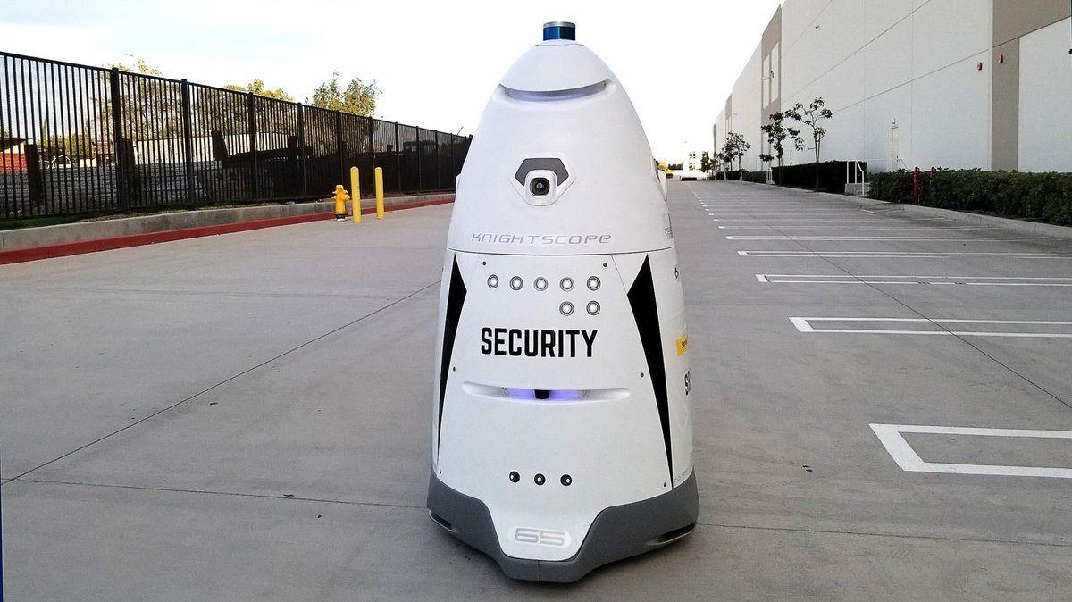 autonomous security robot on college campus